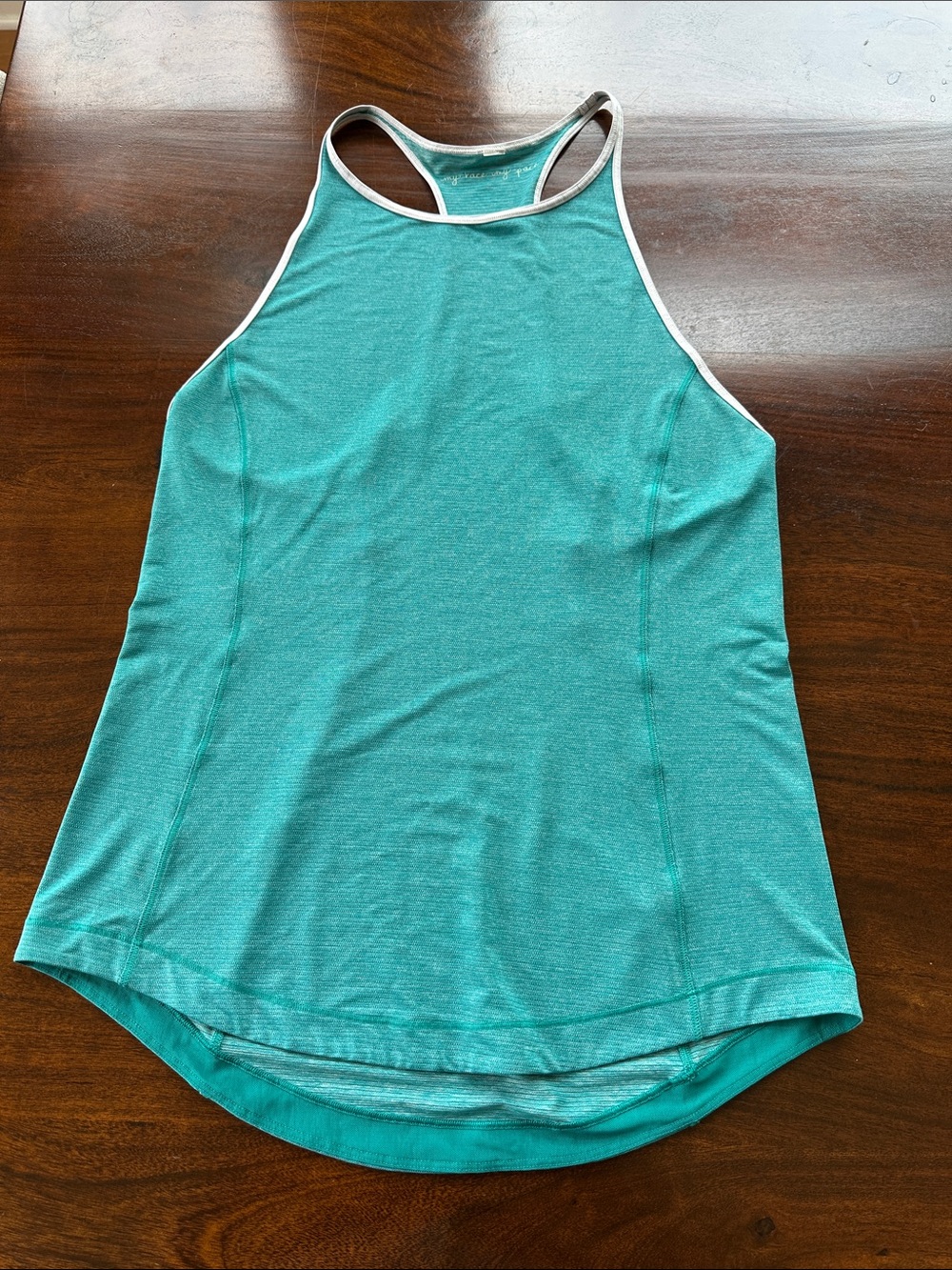 Lululemon Time to Sweat Tank Heathered Spirit Green White “ size measured”
